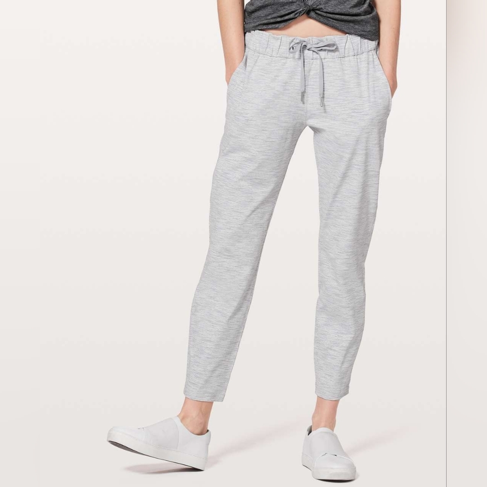 lululemon athletica Heather Light Gray Jogger Pants